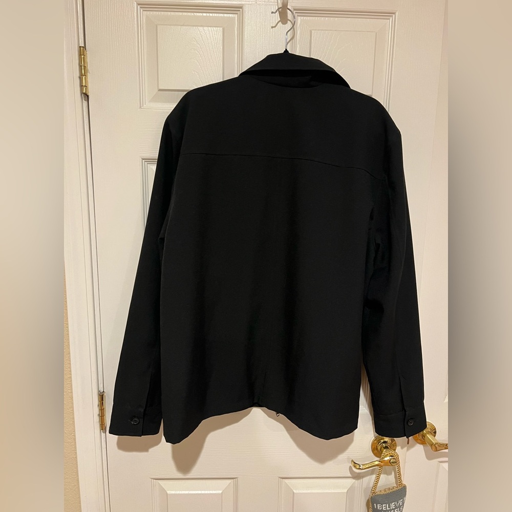 YMLA Midnight Black Structured Elegant Shirt Jacket NWOT - Picture 7 of 8